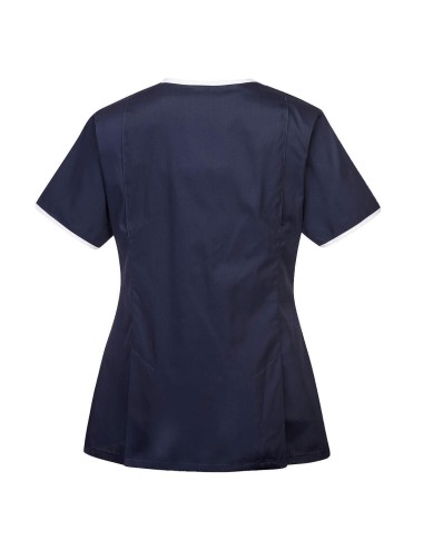 Tunique manches courtes femme travail moderne LW13 Portwest navy cotepro.fr