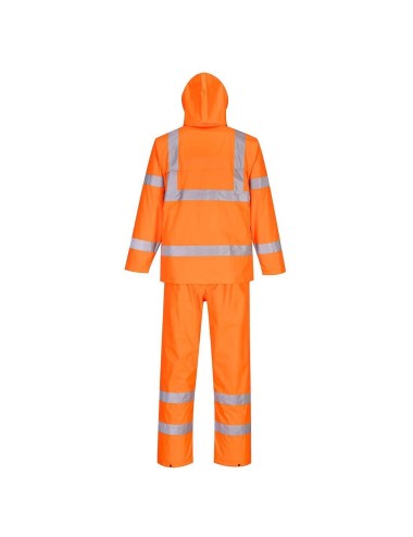 Ensemble pluie haute visibilite classe 3 Portwest orange vue 1 cotepro.fr
