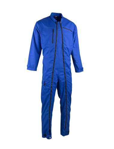 Combinaison travail rapido double zip Tracto bleu LMA cotepro | Bleu de travail homme
