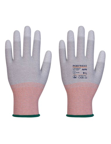 Gant de travail ESD enduit pour usage ecran tactile Portwest