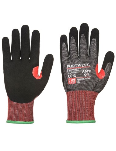 Gant de travail nitrile resistant anti coupures Portwest