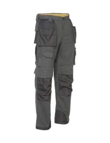 Pantalon de travail Trademark CAT coupe slim Caterpillar gris face cotepro