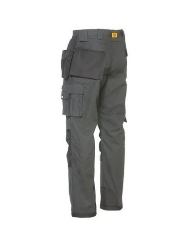 Pantalon de travail Trademark CAT coupe slim Caterpillar gris face cotepro