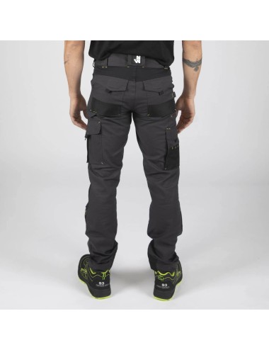 Pantalon de travail Adam gris Nine Worths cotepro vue dos