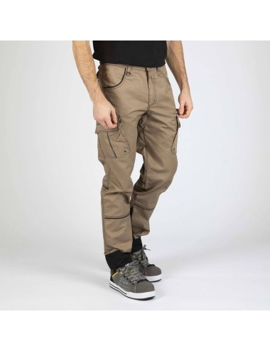 Pantalon travail homme resistant Antras beige Nine Worths cotepro