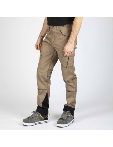 Pantalon travail homme resistant Antras beige Nine Worths cotepro