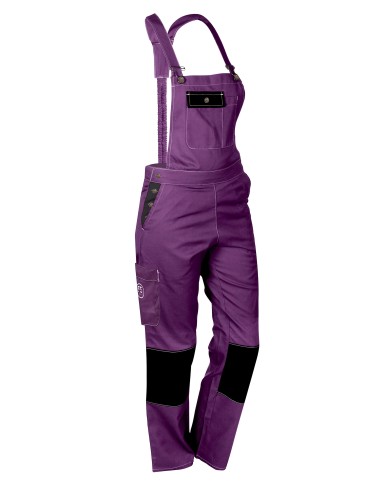 Salopette travail femme Peps Fashion violet/noir