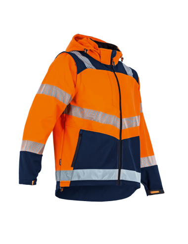 Veste Softshell Haute Visibilité LMA - Manches Amovibles, Imperméable, Classe 2 & 1