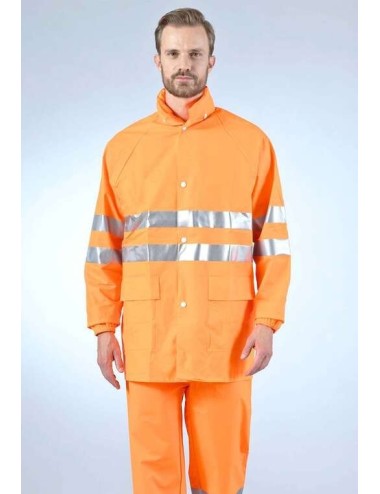 Veste pluie haute visibilite orange sonoflex DMD