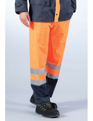 Pantalon haute visibilite impermeable orange sonoflex DMD