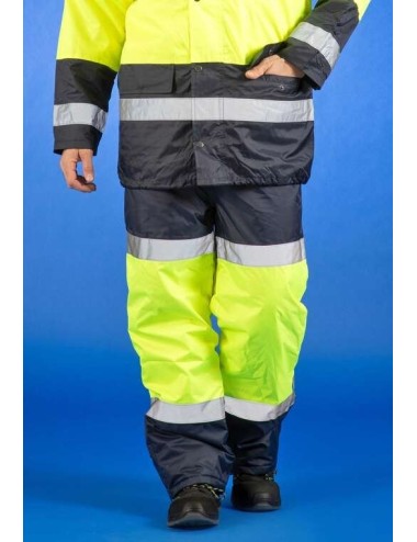Pantalon haute visibilite pluie froid Sononyl jaune DMD cotepro