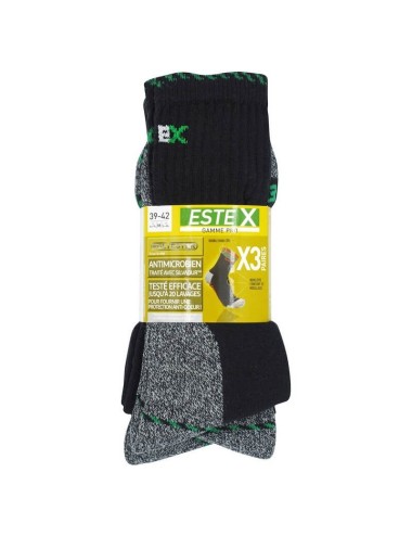 Lot 3 paires chaussettes travail safety Work Estex cotepro.fr
