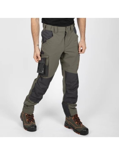 Pantalon de travail extensible Ondra Nine Worths kaki vue 1