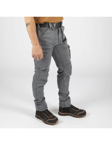 Pantalon travail jeans Usain Nine Worths cotepro gris vue 1