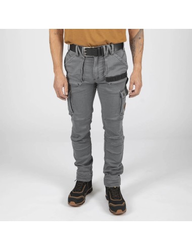 Pantalon travail jeans Usain Nine Worths cotepro gris vue 1