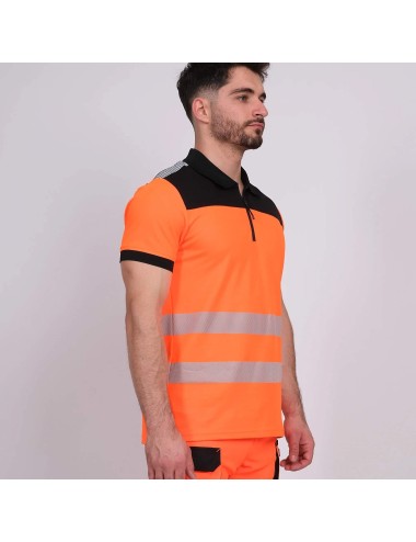 Polo haute visibilité manches courtes Mars Nine Worths orange vue 1