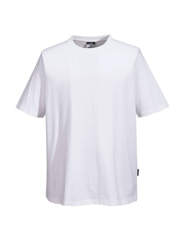 Tee shirt respirant coton mesh air Portwest blanc face