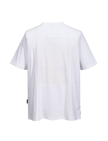 Tee shirt respirant coton mesh air Portwest blanc face