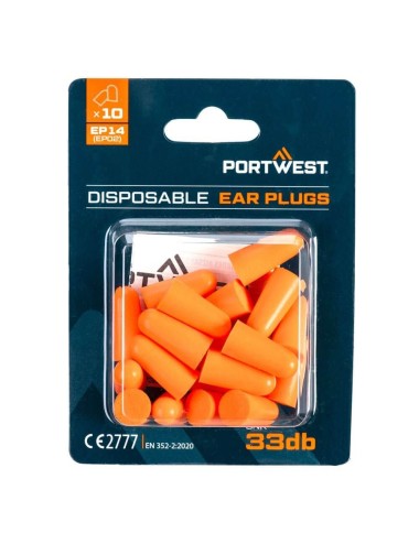 Boite de 10 bouchons d'oreilles EP14 Portwest