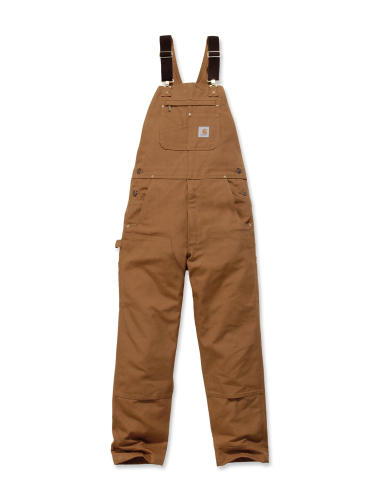 Salopette de travail Carhartt en toile duck camel vue 1