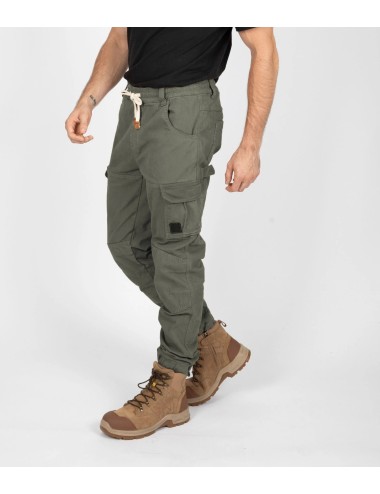 Pantalon travail CERDAN cargo stretch Nine Worths kaki vue 1
