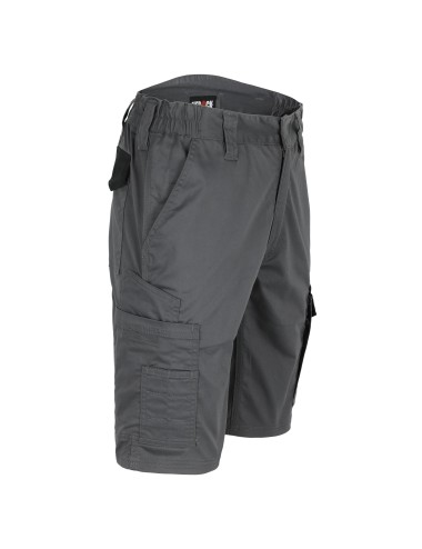 bermuda de travail slim fit stretch deperlant multi poches professionnel été robuste